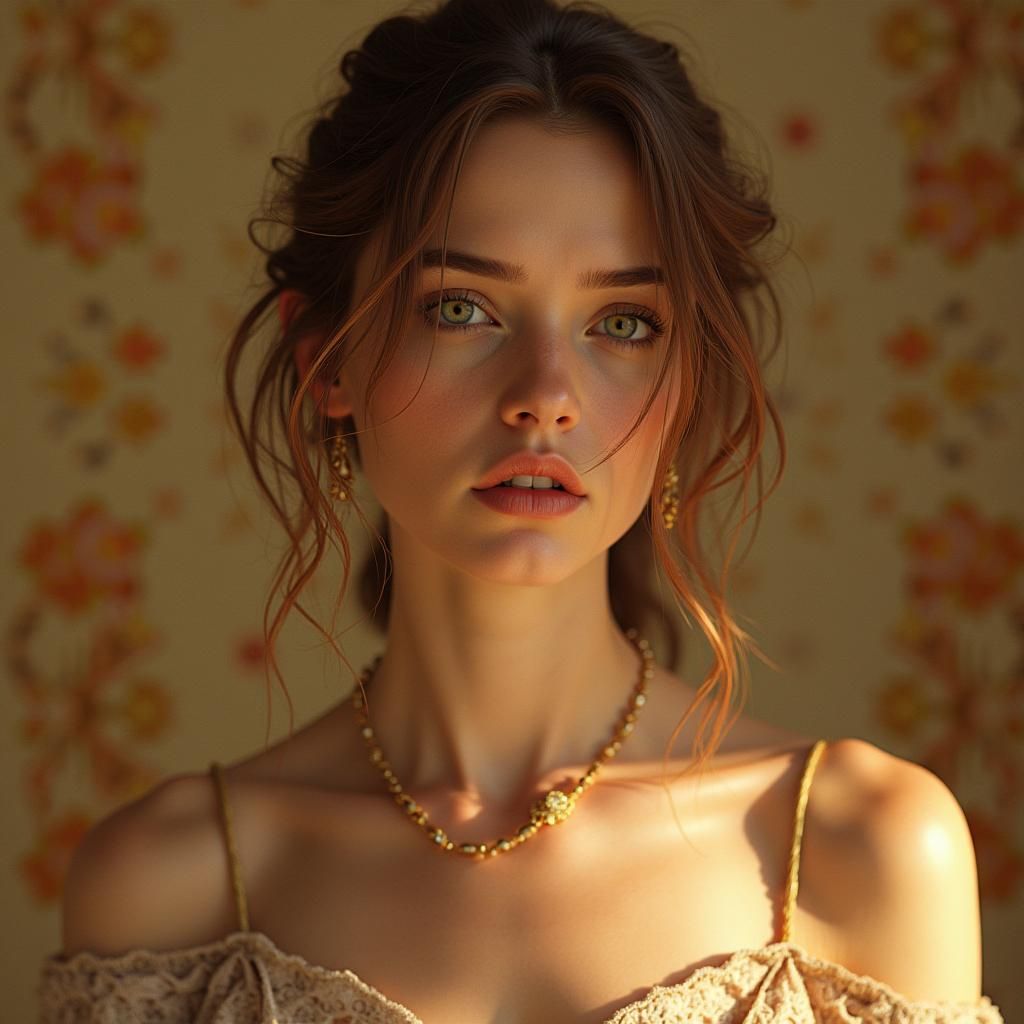 Exquisite Eastern Woman Portrait in Fantasy Style