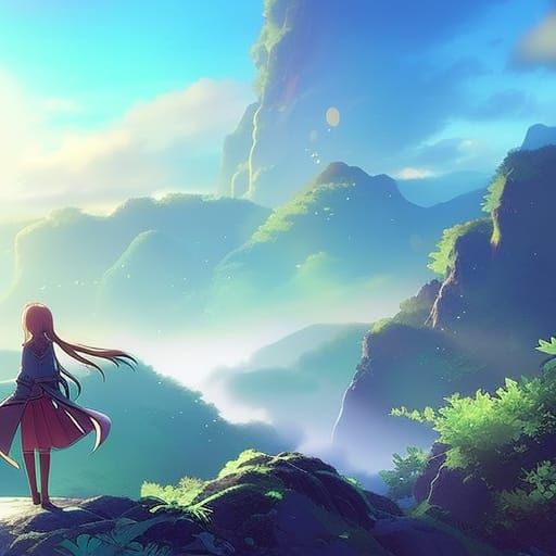 Ethereal Fairy in Autumn Rain, Fantasy Art