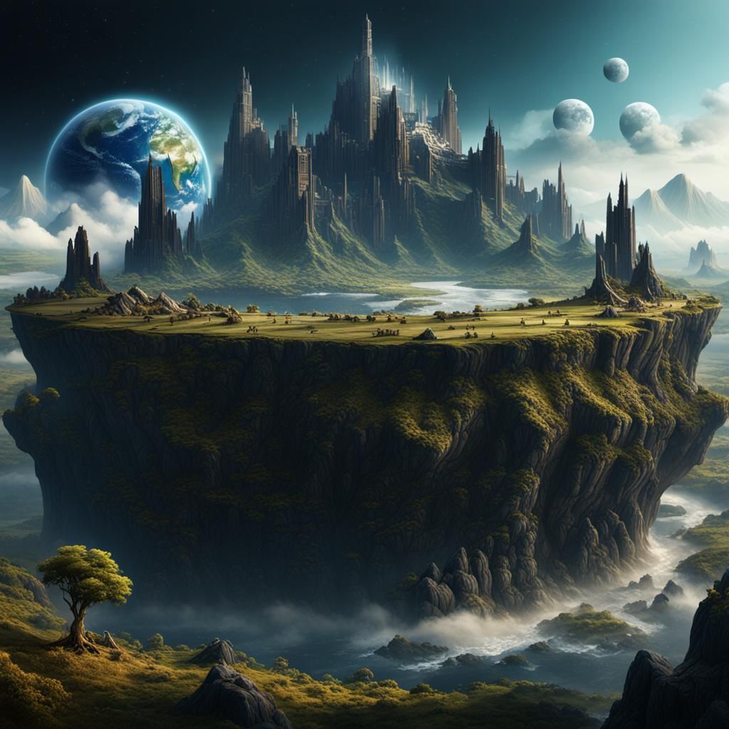 Fantastical Earth Matte Painting in Deep Color