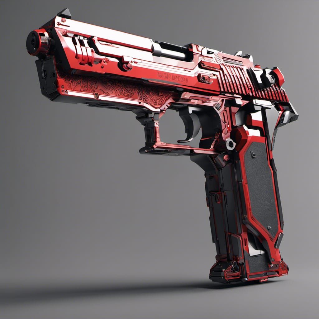 Mechanical Dagger Handguns: Sci-Fi Aesthetic in 3D