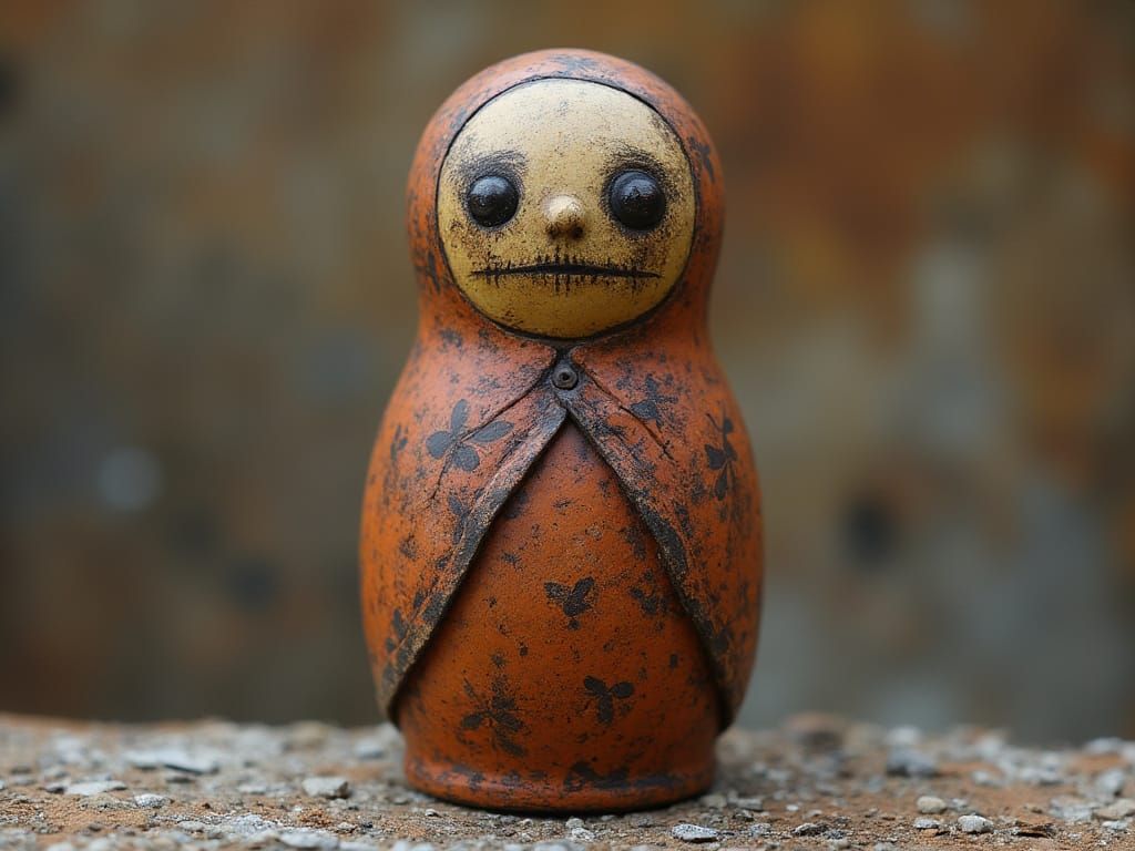 Rasputin Grumpy Stick-Figure Guy Matryoshka Skulks in Empty ...