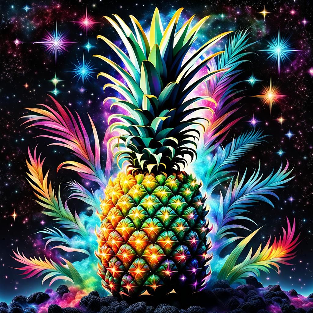 Cosmic Pineapple Made of Stars and Galaxies