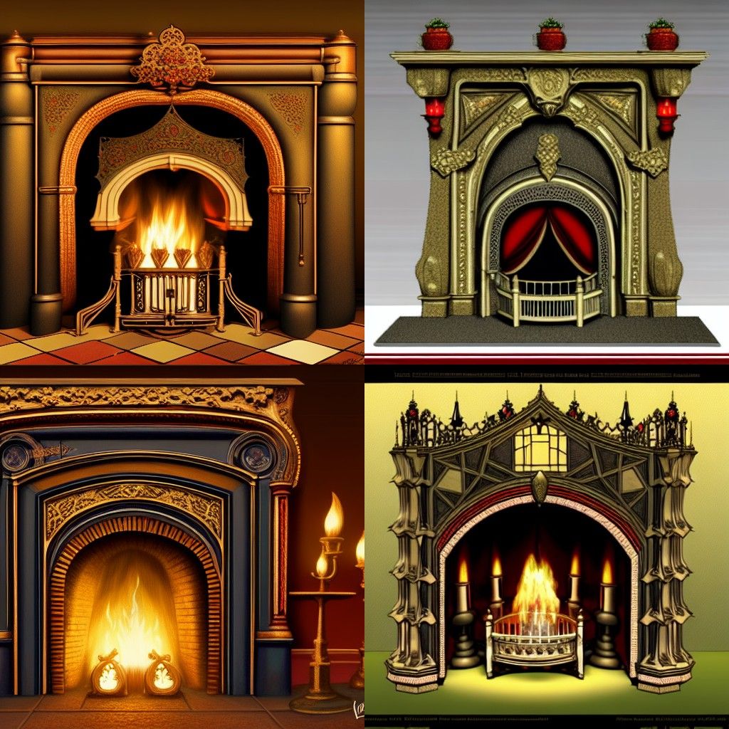 Fantasy Victorian Fireplace: Efteling Concept Art