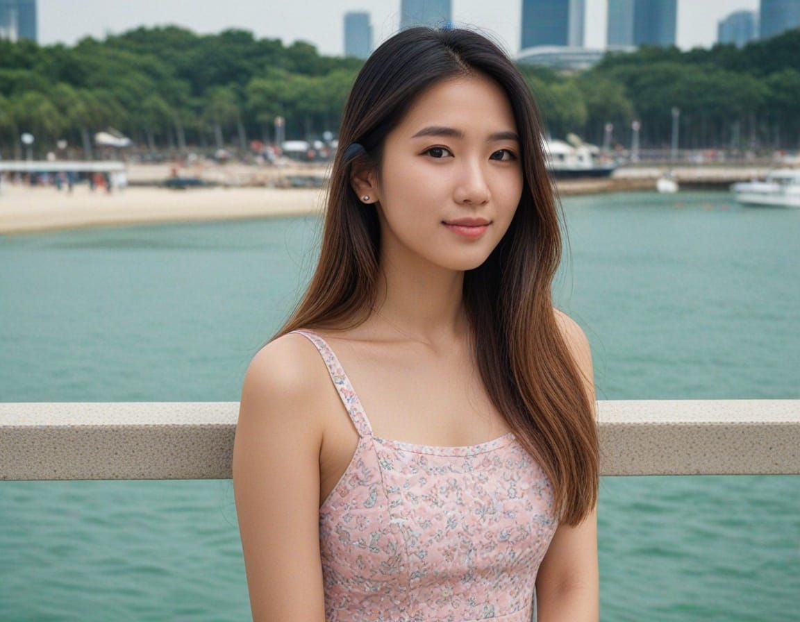Korean Lady at Marina Bay Sands