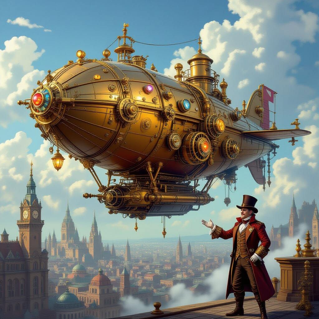 Steampunk Inventor Unveils Time-Traveling Airship