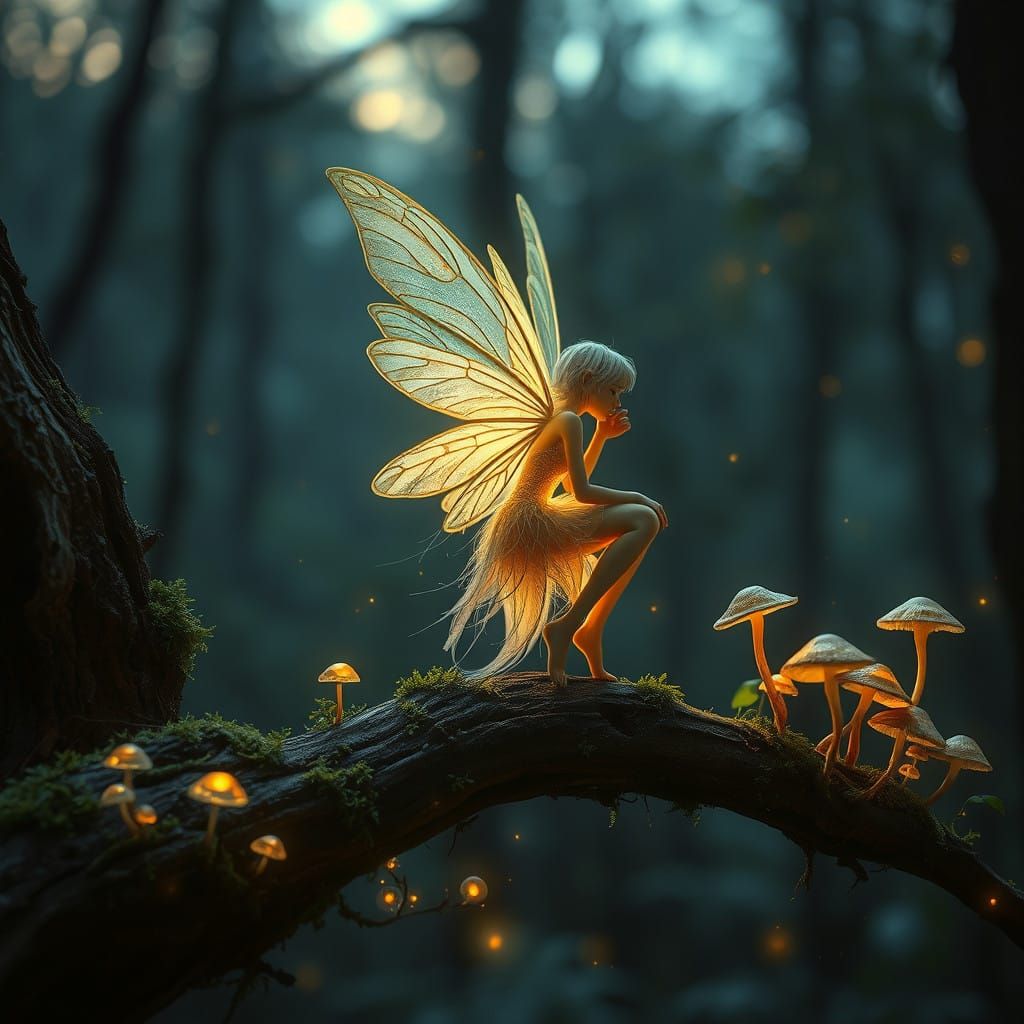Dreamlike Fairy in a Mystical Forest