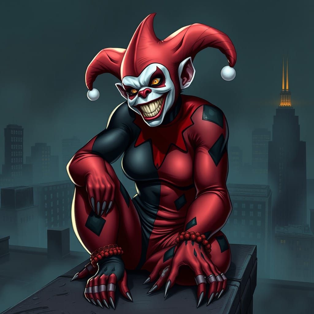 Harley Quinn Ape in Gotham City