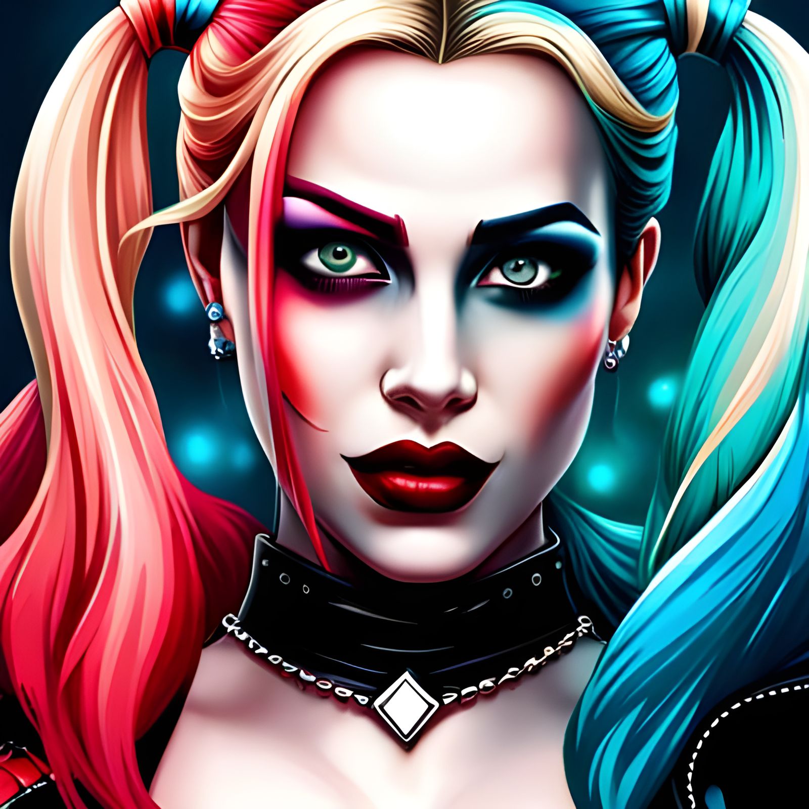 Harley Quinn Close-Up: Epic Digital Matte Painting