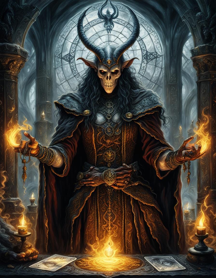 Arcane Tarot Card Sealing Demons Away