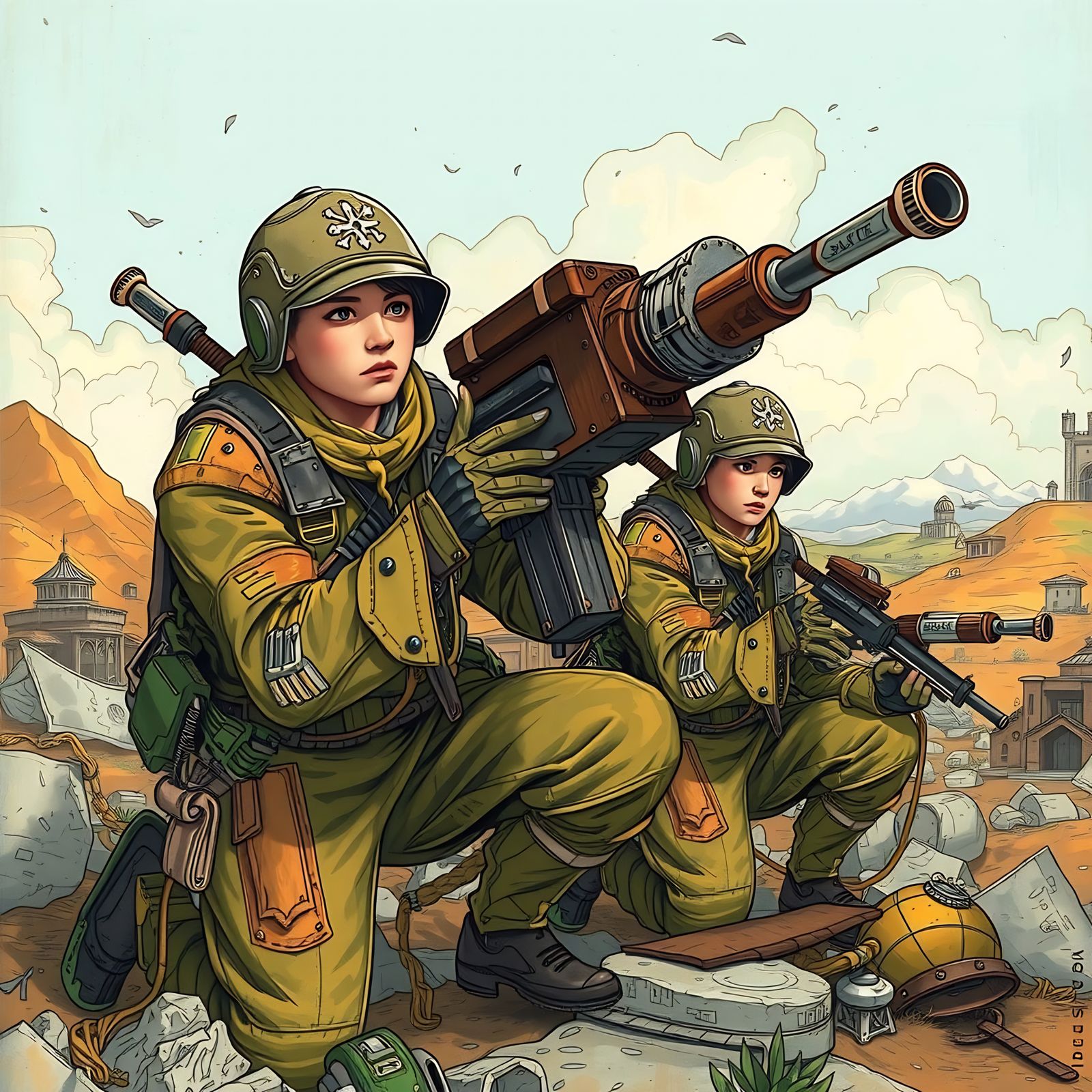 Epic Fantasy Landscape in Vibrant Colors