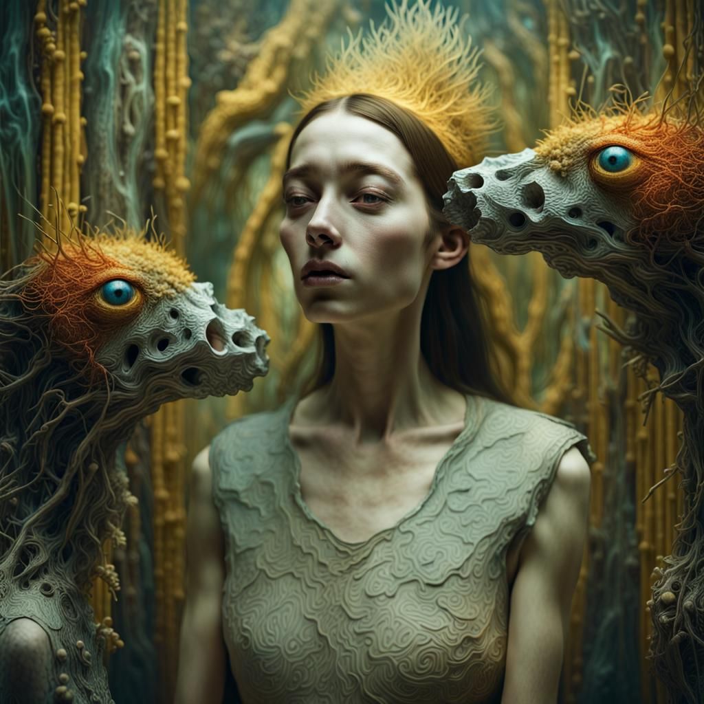 Magical Biological Dreamscape with Prism Particles