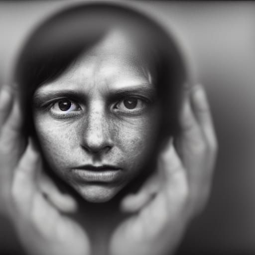 Man with Cat-like Features Portrait