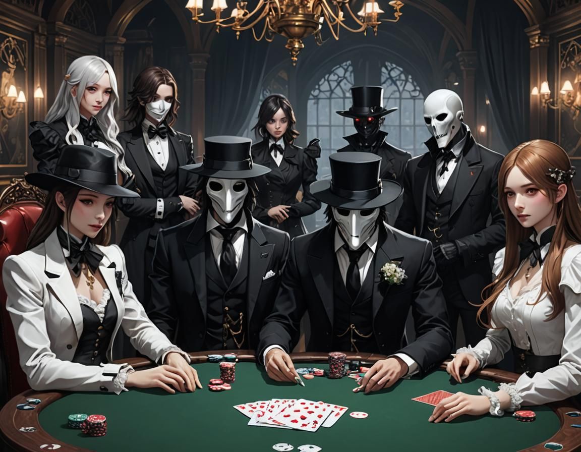 Poker Night with Angel, Vampire, and Plague Doctor