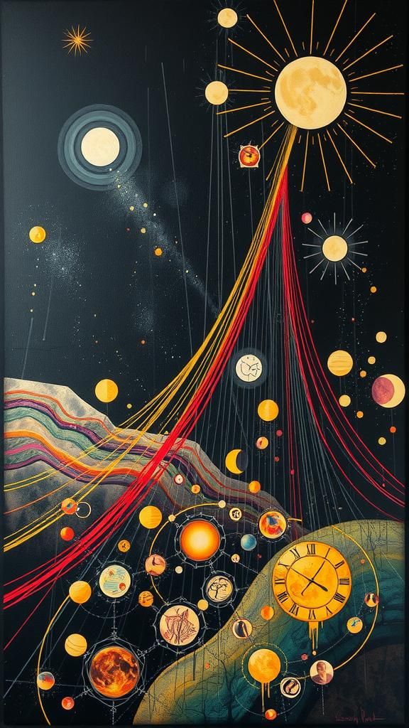 Surrealist Art Deco World of Time