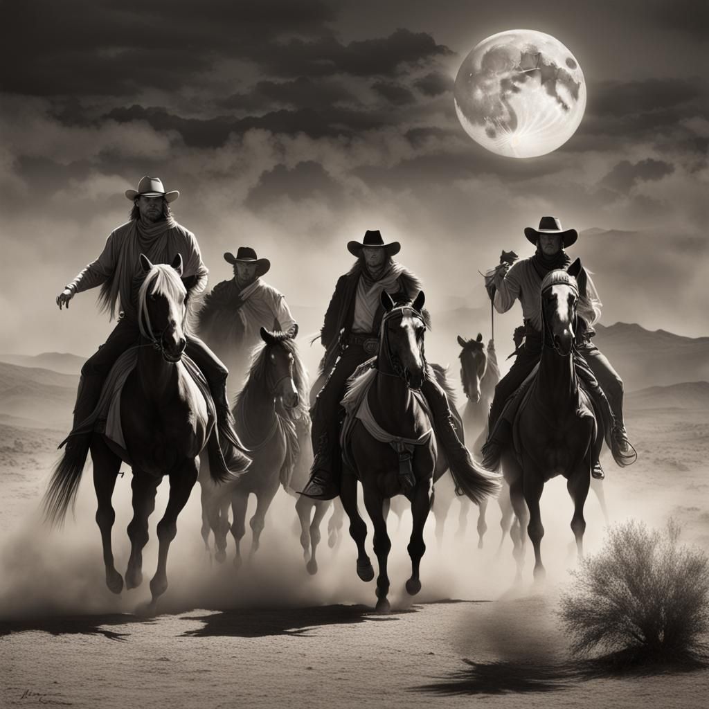 Grayscale Cowboys: Four Horsemen of the Apocalypse