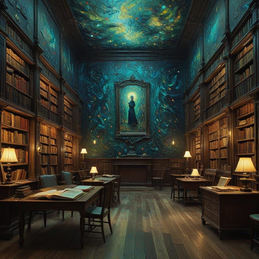Ethereal Ghosts in a Haunted Victorian Library