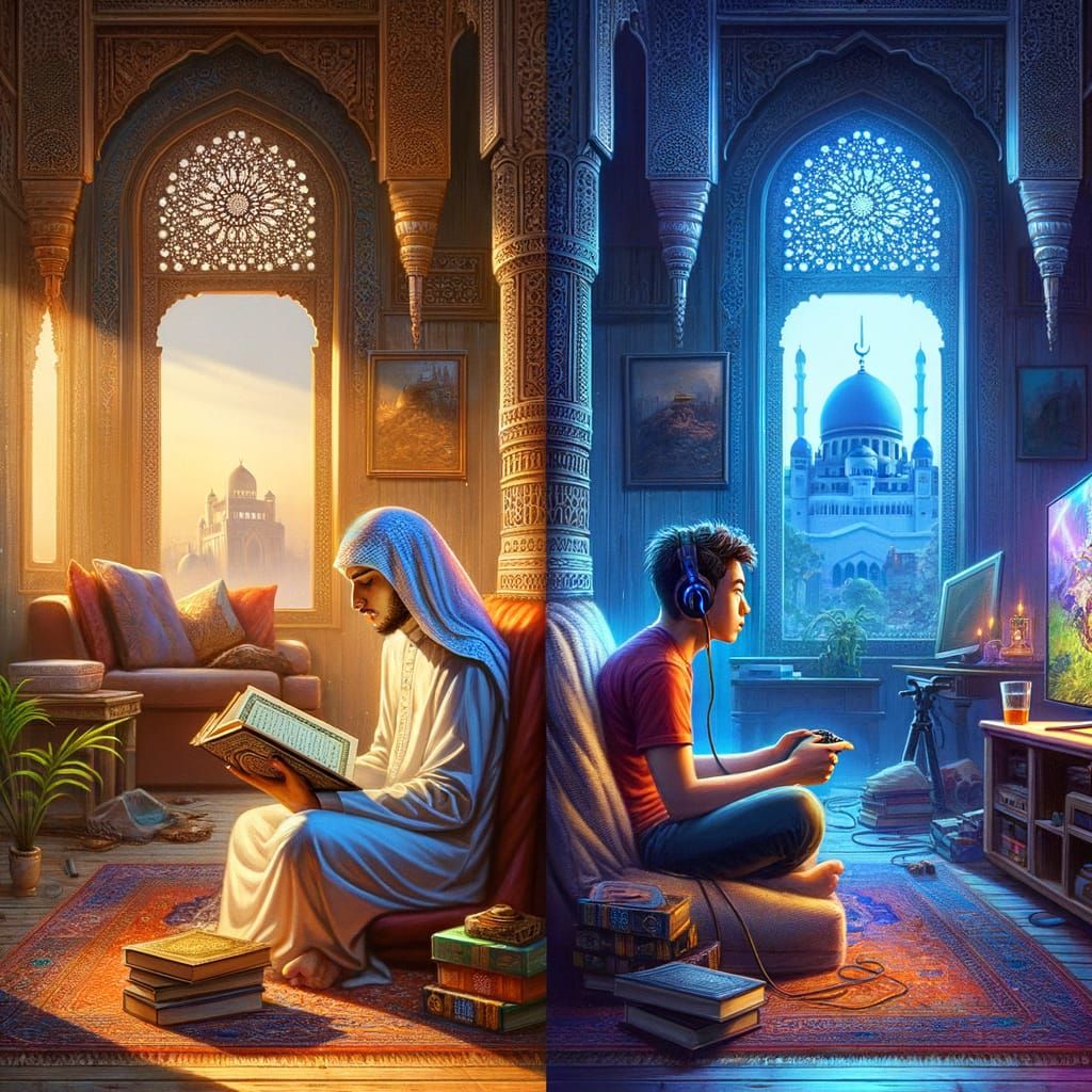 Teenagers in Harmony: Devout Recitation and Gaming Intensity