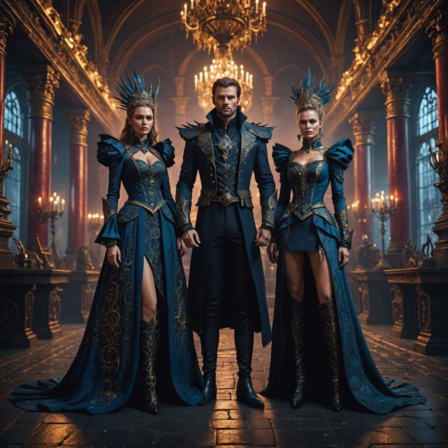 Alina and Nikolai Rule Rave Kingdom: Detailed Matte Painting