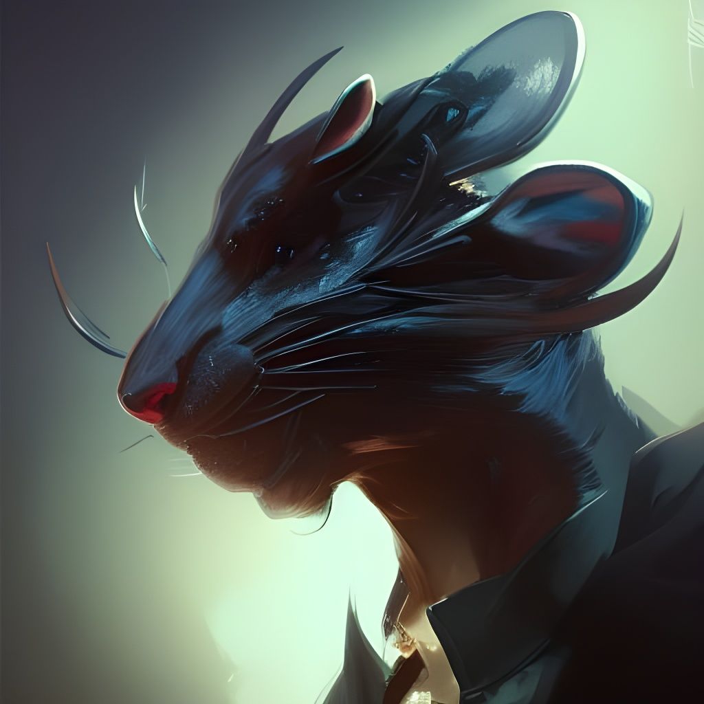 Hyperdetailed Black Rat Portrait in Unreal Engine 5