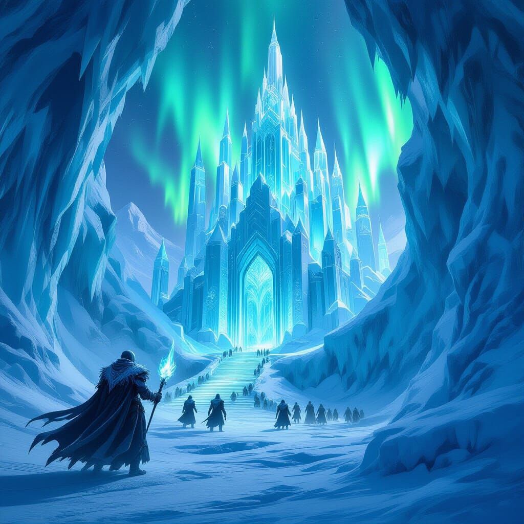 Ice Villain's Crystalline Lair Beneath Frozen Tundra