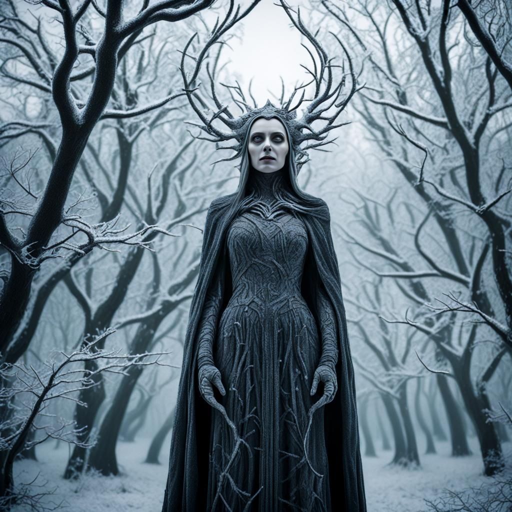 Slavic Goddess of Winter in Surrealist Art