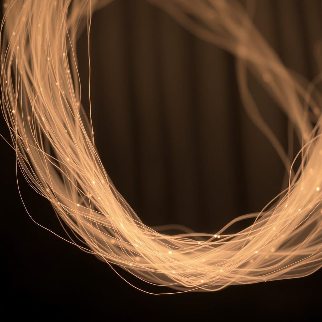 Ethereal Light Fibers in Soft, Swirling Patterns