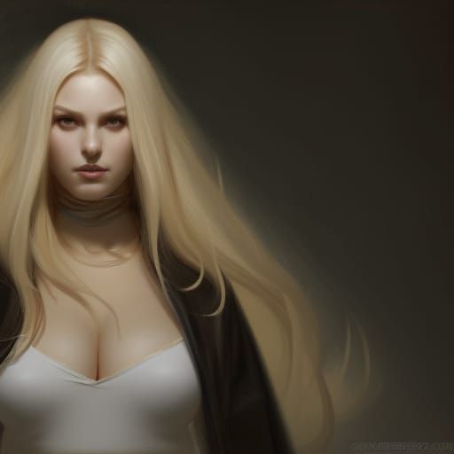 Blonde Princess in Dark Fantasy Style