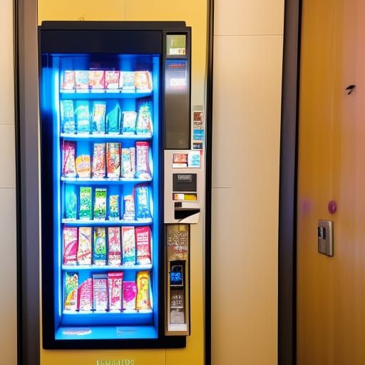 Vending Machine in a Public Bathroom
