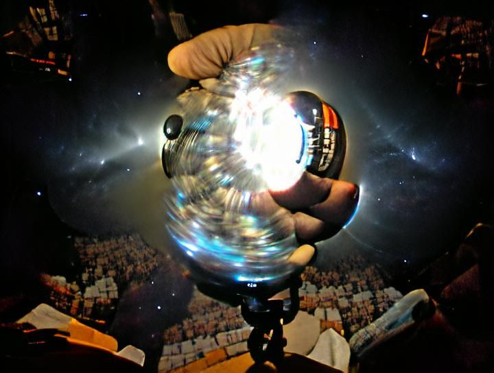 Handheld Orb of Light: Fisheye Lens Effect