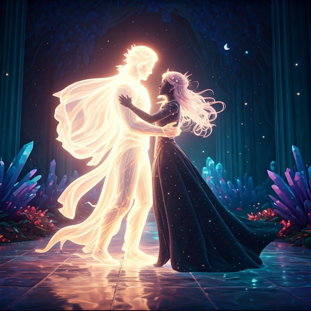 Celestial Dancers in Whimsical Dreamscape