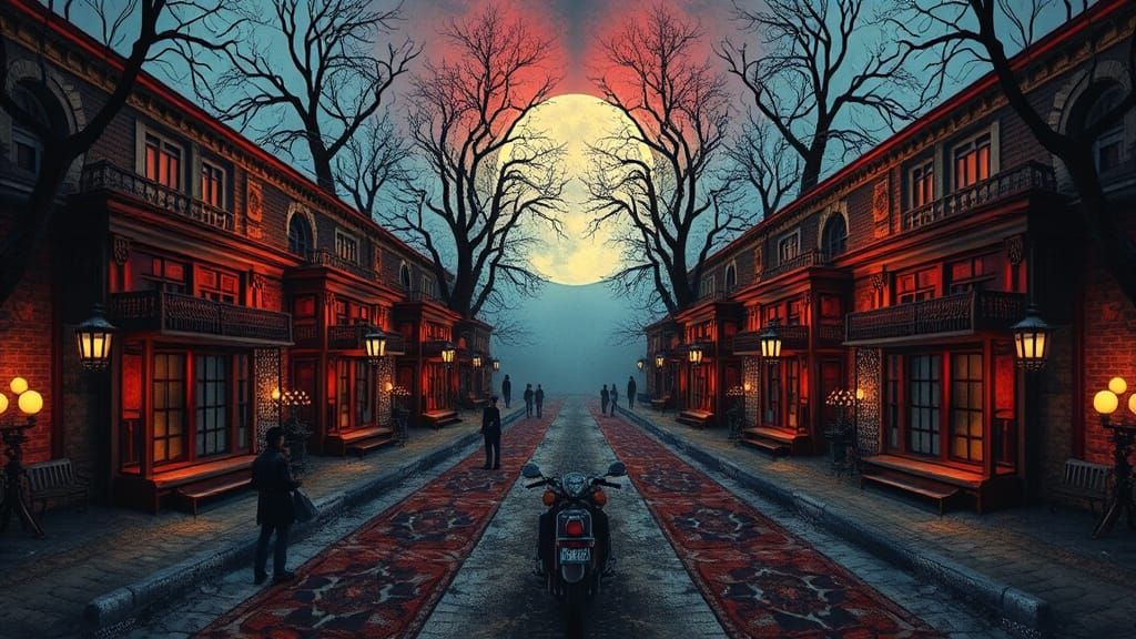 Surreal Mirrored Western Sci-Fi Fantasy with Gothic Elements