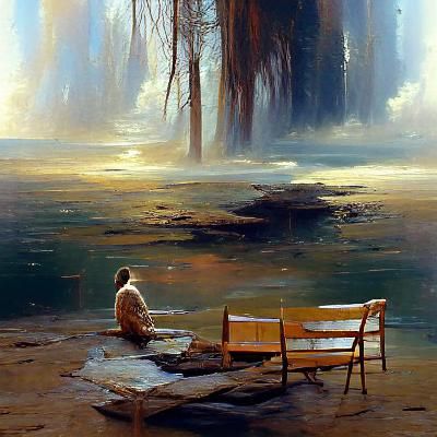 Solitude as Oil Painting by James Gurney