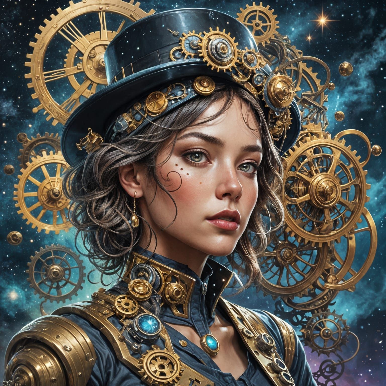 Smoking Sun Portrait in Hyperdetailed Style