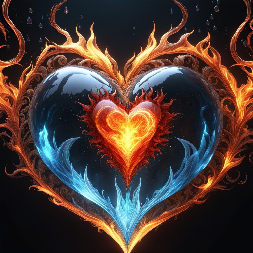 Fiery Icy Heart: A Dark Fantasy Concept