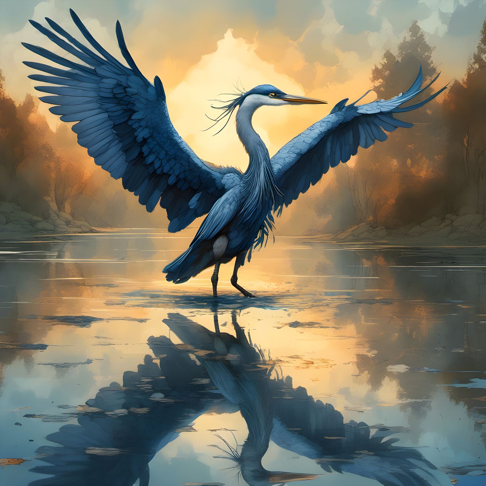 BLUE HERON REFLECTIONS 4