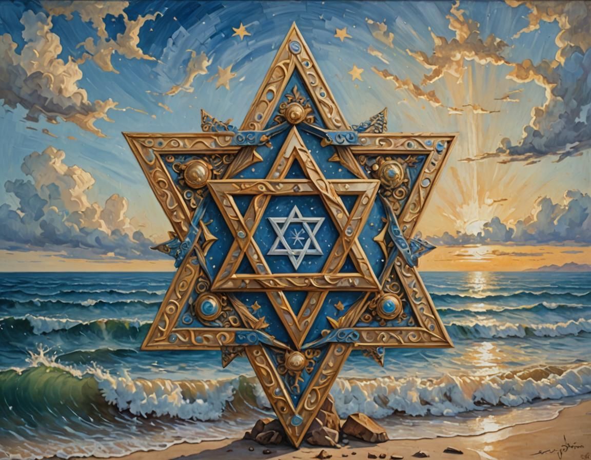 Star of David in European Graphic Style