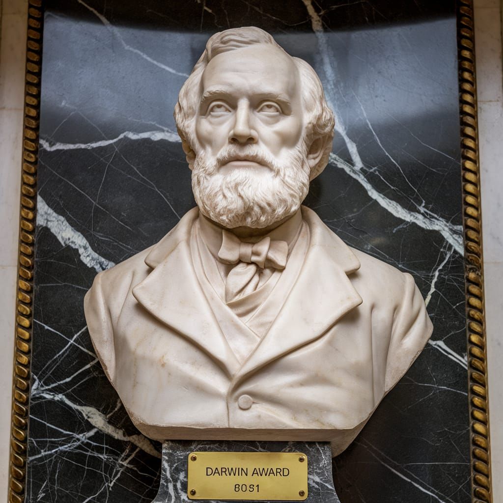 Evolutionary Icon in White Marble