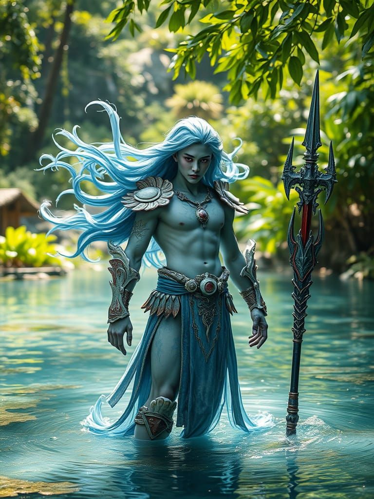 Chinese Water Elemental in Photorealistic Style