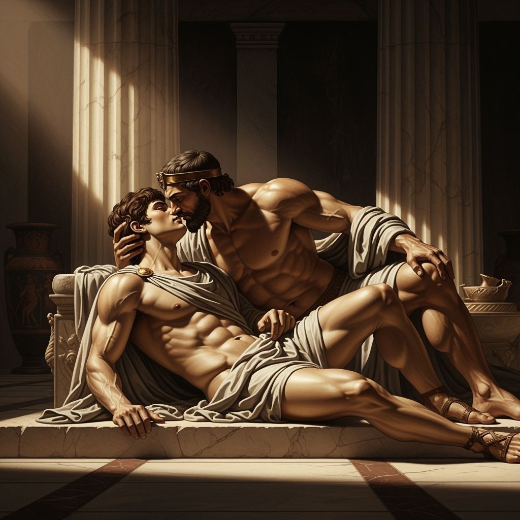 Theseus and King Aegeus in Grand Athenian Chamber