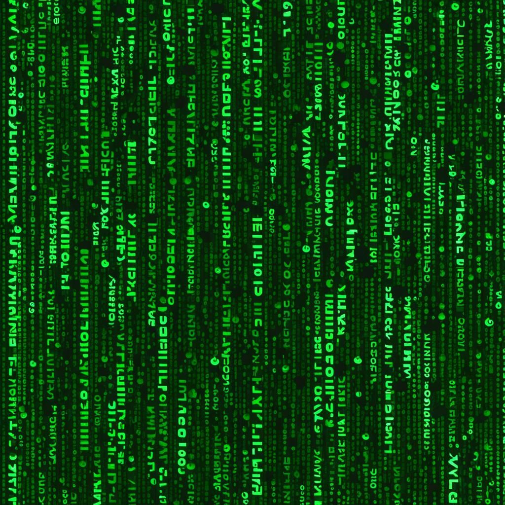 Matrix Green Digital Text Rain