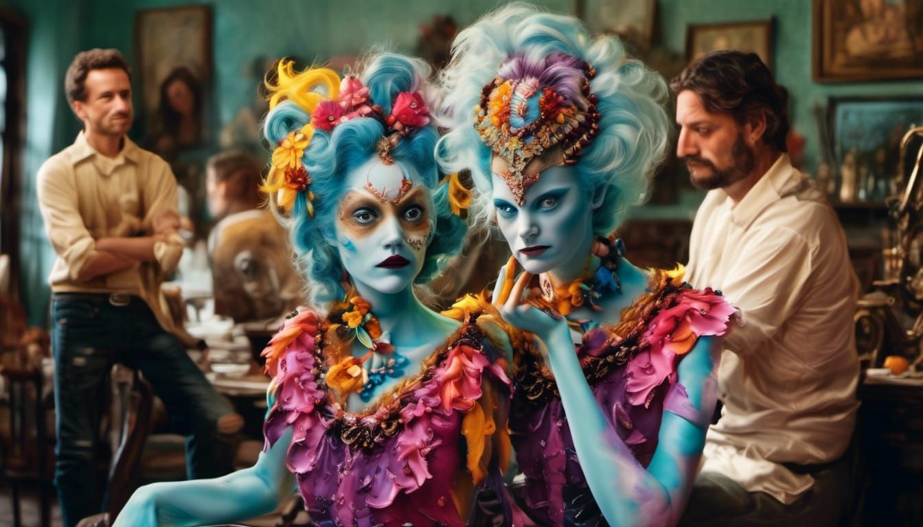 Smiling Aliens and Pets at an Incredible Party