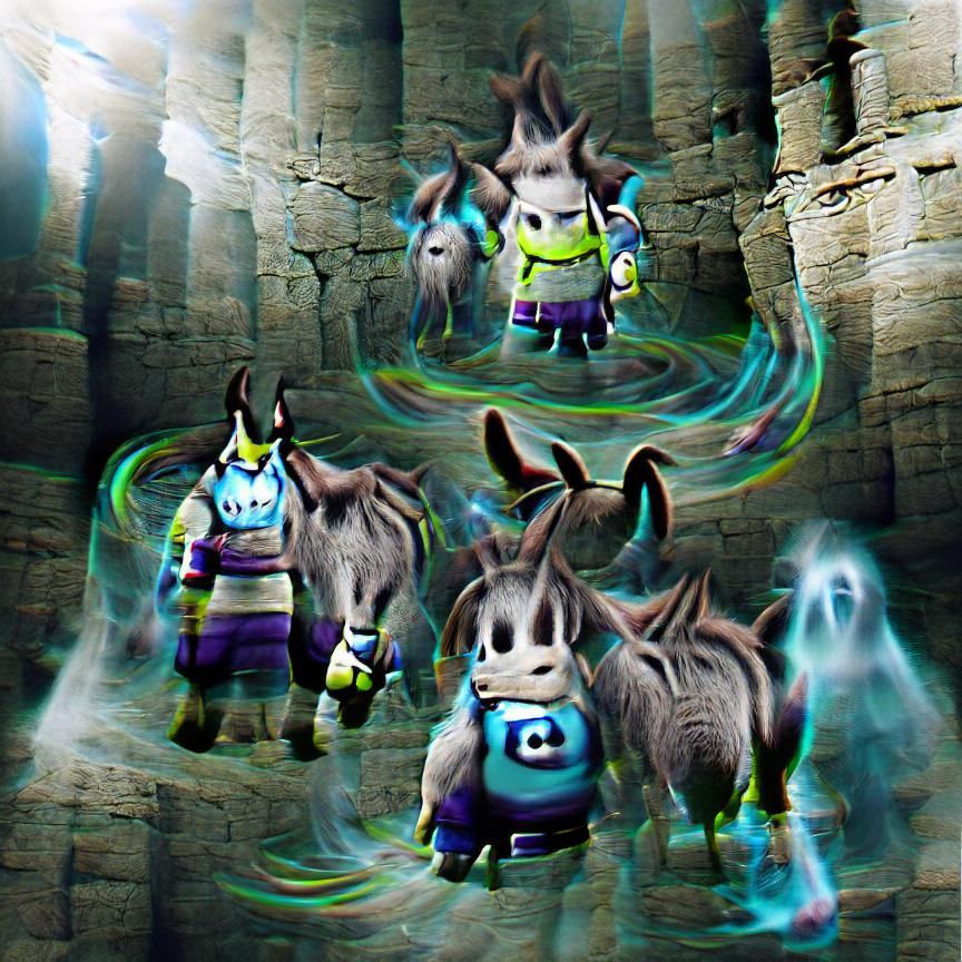 Ethereal Donkey Spirits in an Infinite Abyss