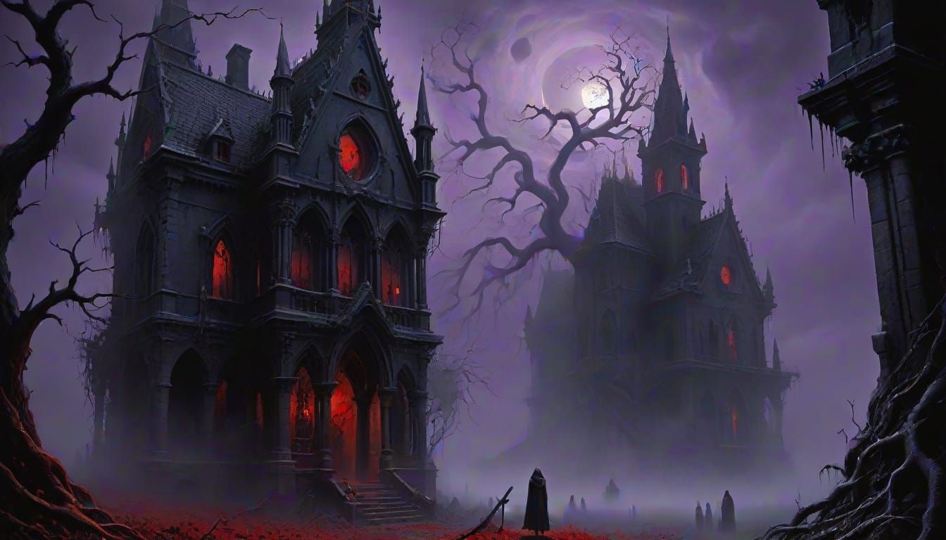 A holiday with ghoulish haunted hearts and ghastly ghostly black roses