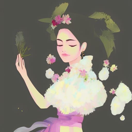 Dreamy Couture in Impressionistic Digital Smears