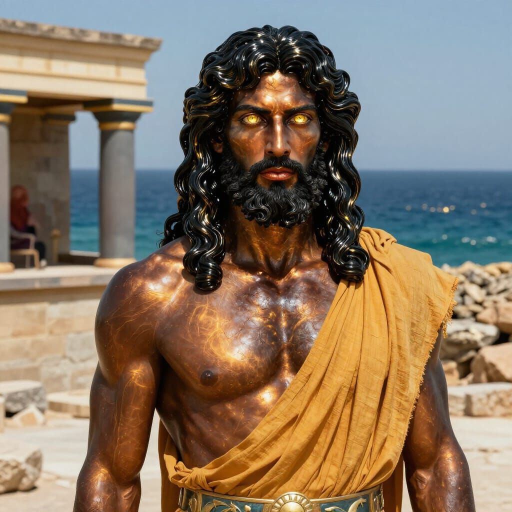 Photorealistic Portrait of Transcendent Divine Glaukos Minos...