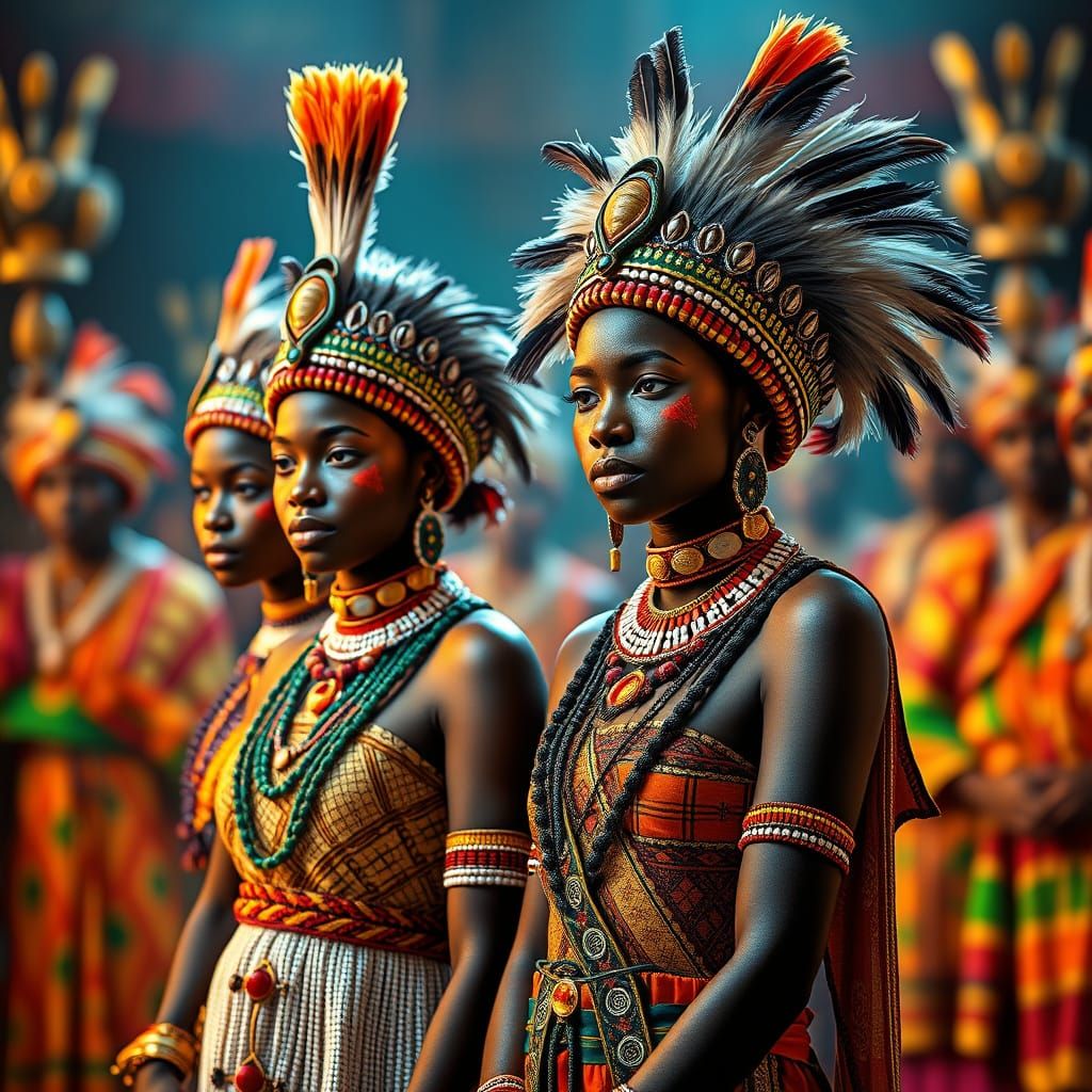 African Royalty in Traditional Zulu Attire