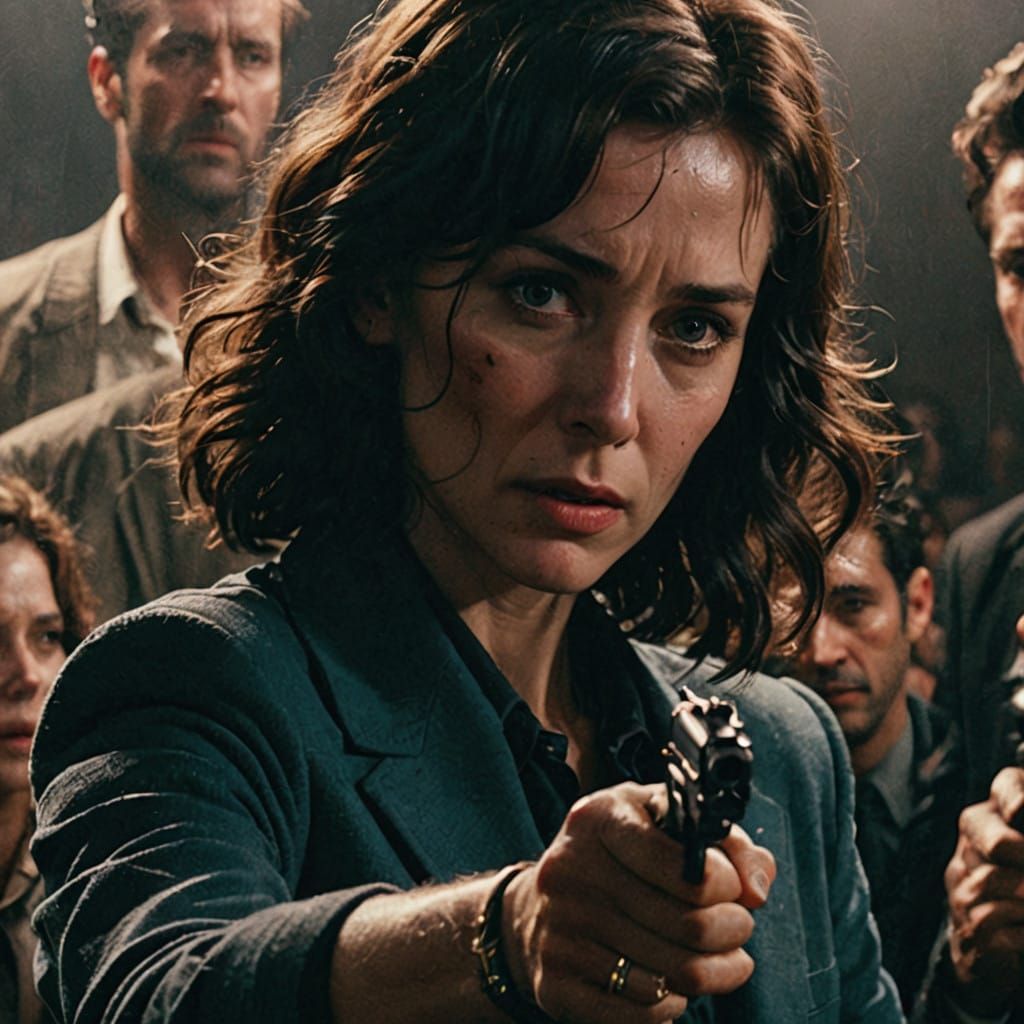 Sultry Club Fighter Basks in Cinematic Glow