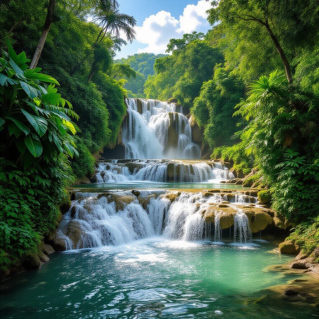 Dunn's River Falls Jamaica: Breathtaking Waterfall Photograp...
