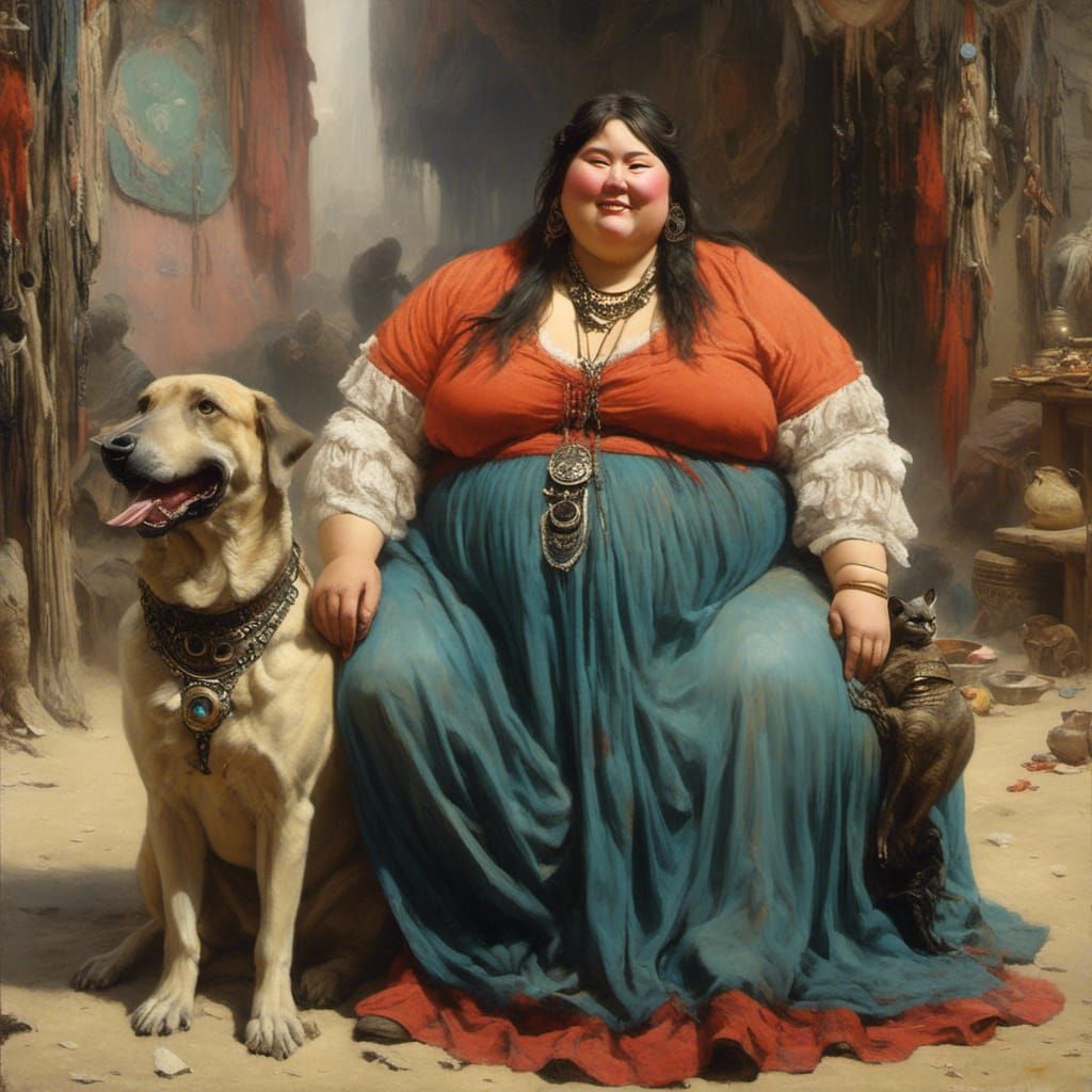 a smiling native america bbw