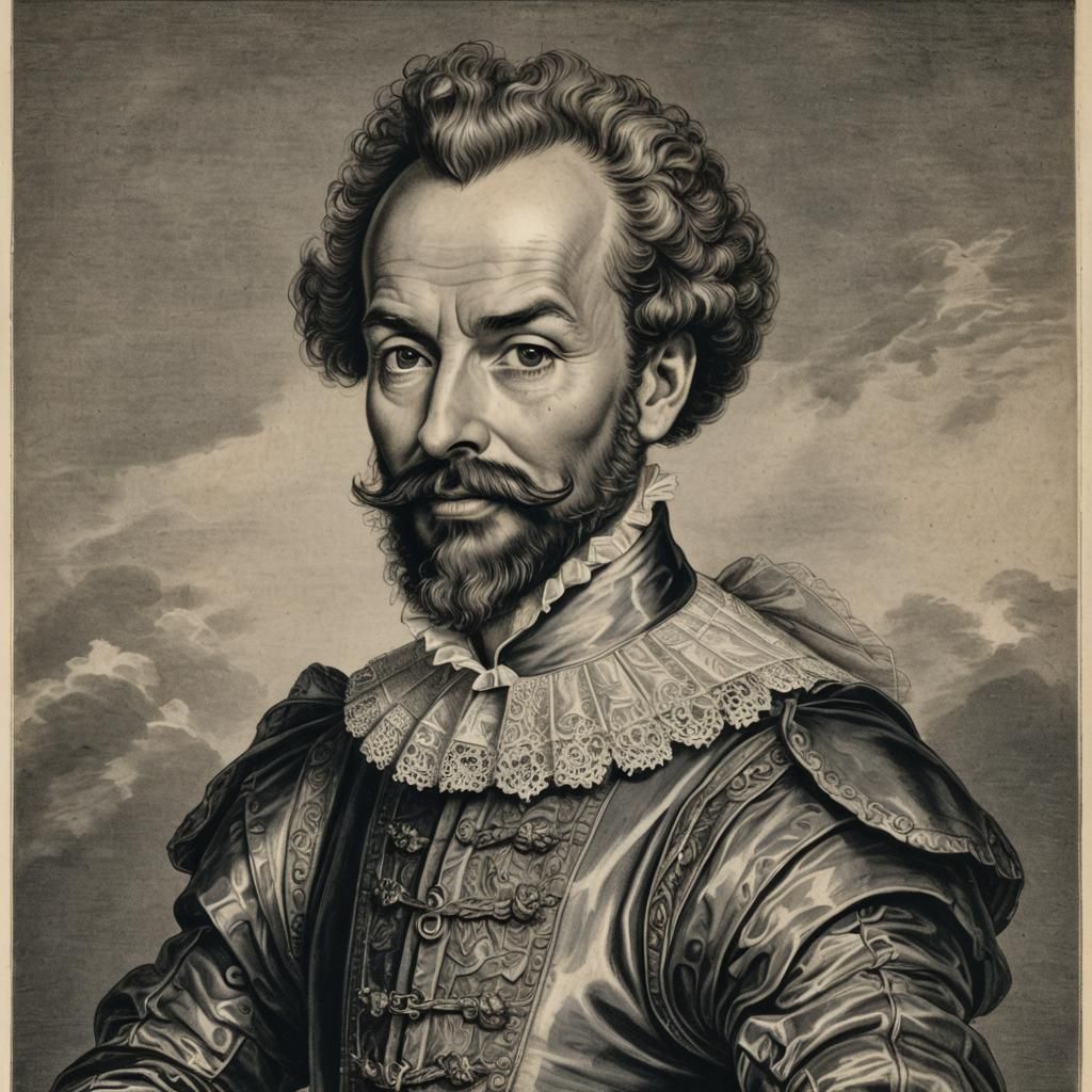 Hyper-Realistic Portrait of Sir Walter Raleigh